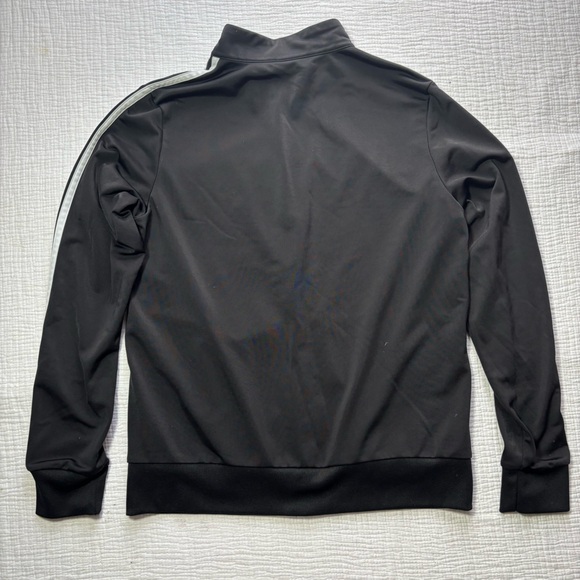 Adidas Black Track Jacket with White Stripes - Picture 2 of 4